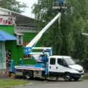 Роботи по спилюванню аварійних дерев із залученням спецтехніки